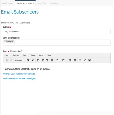 CastleCMS Email Subscribers Format CastleCMS Email Subscribers Format