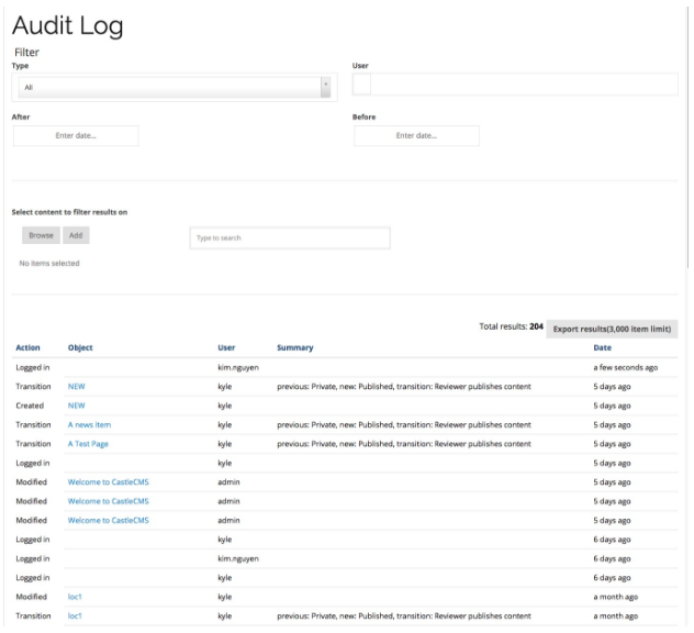 Blog_CastleSecurity7 Audit Log