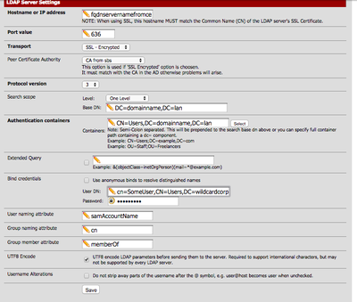 pfsense Configuration Snapshot
